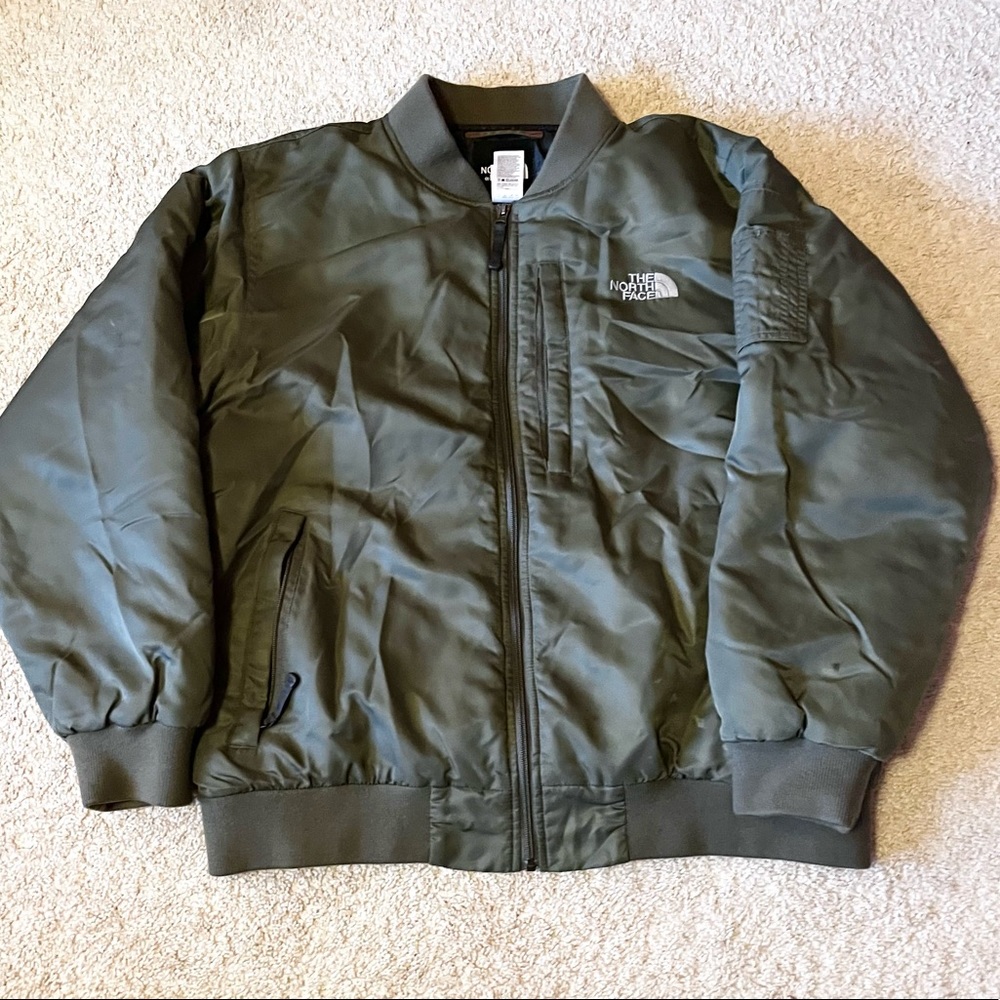 Olive Green North Face Bomber Jacket